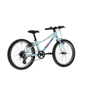 Dievčenský horský bicykel - AMULET-20 Tomcat SH, celeste blue/purple, size 20, 2023 Modrá 20" 20" 1
