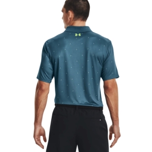 Pánske golfové polo tričko s krátkym rukávom - UNDER ARMOUR-UA Perf 3.0 Deuces Polo-BLU Modrá XXL 1