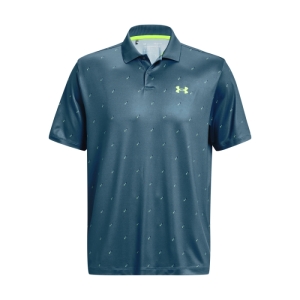 Pánske golfové polo tričko s krátkym rukávom - UNDER ARMOUR-UA Perf 3.0 Deuces Polo-BLU Modrá XXL 4