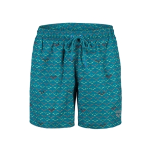 Pánske plavky - ARENA-MENS BEACH BOXER ALLOVER-600-green lake logo Zelená XXL 3