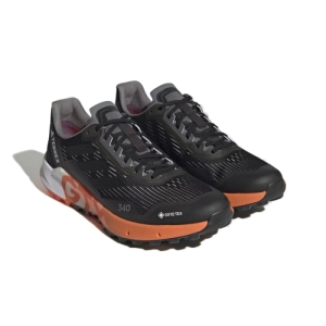 Pánska bežecká trailová obuv - ADIDAS-Terrex Agravic Flow 2 GTX core black/core black/orange Čierna 44 2/3 2
