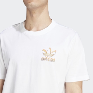 Pánske tričko s krátkym rukávom - ADIDAS ORIGINALS-TS FIRE TEE-II8177-white Biela XXL 4