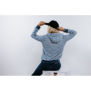 Dámska mikina so zipsom - AUTHORITY-H-STRP W navy Modrá XL 2023 4