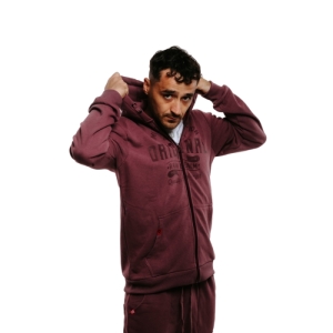 Pánska mikina so zipsom - AUTHORITY-H-ORIGINALS bordo Fialová XXL 2023 1