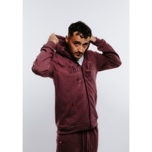 Pánska mikina so zipsom - AUTHORITY-H-ORIGINALS bordo Fialová XXL 2023 2