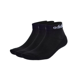 Ponožky - ADIDAS-C LIN ANKLE 3P-3 pack-BLACK/WHITE Čierna 46/48
