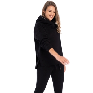 Dámska zateplená mikina s kapucňou - VOLCANO-B-VENA-700-BLACK Čierna L 1