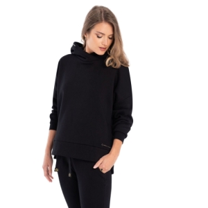 Dámska zateplená mikina s kapucňou - VOLCANO-B-VENA-700-BLACK Čierna L 2