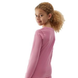 Dievčenské tričko s dlhým rukávom - 4F-LONGSLEEVE-JAW23TLONF141-54S-PINK Ružová 164 1