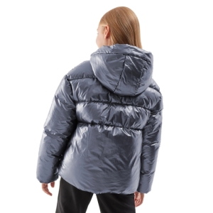 Dievčenská bunda - 4F-DOWN JACKET-JAW23TDJAF267-28S-SILVER Strieborná 164 4