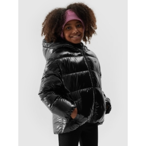 Dievčenská bunda - 4F-DOWN JACKET-JAW23TDJAF267-21S-BLACK Čierna 164 1