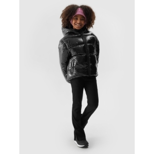 Dievčenská bunda - 4F-DOWN JACKET-JAW23TDJAF267-21S-BLACK Čierna 164 3