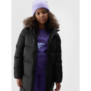 Dievčenská bunda - 4F-DOWN JACKET-JAW23TDJAF268-21S-BLACK Čierna 164 2