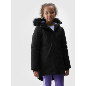 Dievčenská bunda - 4F-JACKET-JAW23TJACF106-21S-BLACK Čierna 146 1