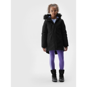 Dievčenská bunda - 4F-JACKET-JAW23TJACF106-21S-BLACK Čierna 146 2