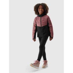 Dievčenská turistická softshellová bunda - 4F-TECHNICAL JACKET-JAW23TTJAF280-54S-PINK Ružová 164 3