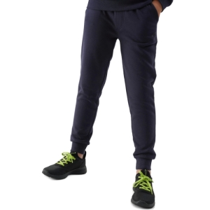 Chlapčenské tepláky - 4F-TROUSERS-JAW23TTROM411-31S-NAVY Modrá 164