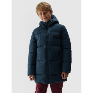 Chlapčenská bunda - 4F-DOWN JACKET-JAW23TDJAM275-31S-NAVY Modrá 164 1