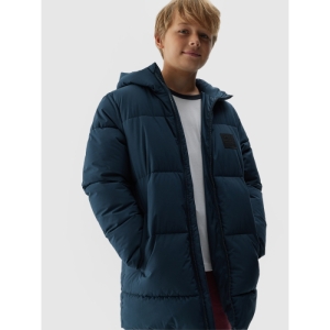 Chlapčenská bunda - 4F-DOWN JACKET-JAW23TDJAM275-31S-NAVY Modrá 164 2