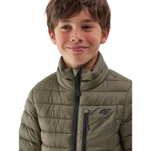 Chlapčenská bunda - 4F-DOWN JACKET-JAW23TDJAM220-44S-OLIVE Zelená 164 1