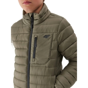 Chlapčenská bunda - 4F-DOWN JACKET-JAW23TDJAM220-44S-OLIVE Zelená 164 2