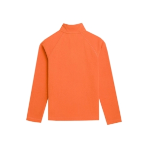 Chlapčenská lyžiarska flisová mikina - 4F-FLEECE UNDERWEAR-JAW23UFLEM019-70S-ORANGE Oranžová 146/152 1