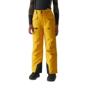 Chlapčenské lyžiarske nohavice - 4F-TROUSERS FNK-JAW23TFTRM360-71S-YELLOW Žltá 164