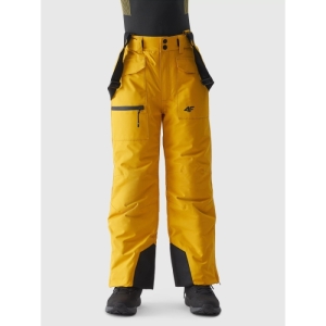 Chlapčenské lyžiarske nohavice - 4F-TROUSERS FNK-JAW23TFTRM360-71S-YELLOW Žltá 164 2