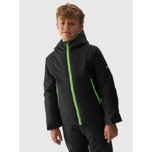 Chlapčenská lyžiarska bunda - 4F-TECHNICAL JACKET-JAW23TTJAM297-21S-BLACK Čierna 164 1