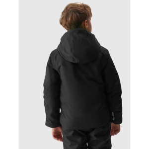 Chlapčenská lyžiarska bunda - 4F-TECHNICAL JACKET-JAW23TTJAM297-21S-BLACK Čierna 164 2