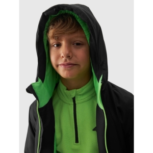 Chlapčenská lyžiarska bunda - 4F-TECHNICAL JACKET-JAW23TTJAM297-21S-BLACK Čierna 164 4