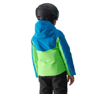 Chlapčenská lyžiarska bunda - 4F-TECHNICAL JACKET-JAW23TTJAM300-35S-TURQUOISE Modrá 158 4