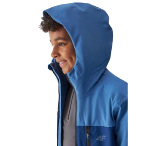 Chlapčenská lyžiarska bunda - 4F-TECHNICAL JACKET-JAW23TTJAM301-33S-BLUE Modrá 164 3
