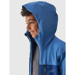 Chlapčenská lyžiarska bunda - 4F-TECHNICAL JACKET-JAW23TTJAM301-33S-BLUE Modrá 164 4