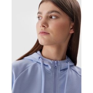 Dámska mikina so zipsom - 4F-SWEATSHIRT-AW23TSWSF0766-52S-LIGHT VIOLET Fialová XL 3