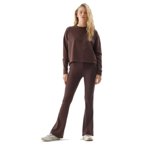 Dámska mikina - 4F-SWEATSHIRT-AW23TSWSF699-81S-BROWN Hnedá XL 3