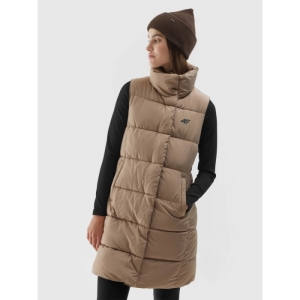 Dámska vesta - 4F-VEST-AW23TVESF076-82S-LIGHT BROWN Hnedá L 1