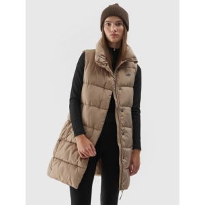 Dámska vesta - 4F-VEST-AW23TVESF076-82S-LIGHT BROWN Hnedá L 2