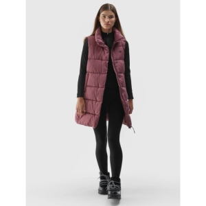 Dámska vesta - 4F-VEST-AW23TVESF076-53S-DARK PINK Ružová L 4