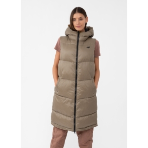 Dámska vesta - 4F-VEST-AW23TVESF074-82S-LIGHT BROWN Hnedá L 1