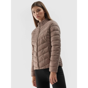 Dámska bunda - 4F-DOWN JACKET-AW23TDJAF224-82S-LIGHT BROWN Hnedá L 1
