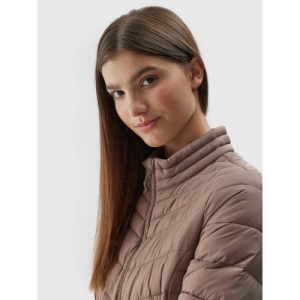 Dámska bunda - 4F-DOWN JACKET-AW23TDJAF224-82S-LIGHT BROWN Hnedá L 4