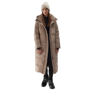 Dámska bunda - 4F-DOWN JACKET-AW23TDJAF237-82S-LIGHT BROWN Hnedá L 1