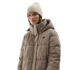 Dámska bunda - 4F-DOWN JACKET-AW23TDJAF237-82S-LIGHT BROWN Hnedá L 3