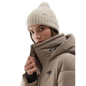 Dámska bunda - 4F-DOWN JACKET-AW23TDJAF237-82S-LIGHT BROWN Hnedá L 4