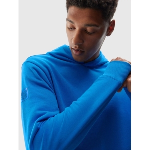 Pánska mikina s kapucňou - 4F-SWEATSHIRT-AW23TSWSM688-33S-BLUE Modrá XXL 4