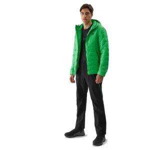 Pánska turistická bunda - 4F-DOWN JACKET-AW23TDJAM245-42S-LIGHT GREEN Zelená XXL 1