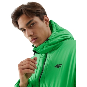 Pánska turistická bunda - 4F-DOWN JACKET-AW23TDJAM245-42S-LIGHT GREEN Zelená XXL 2