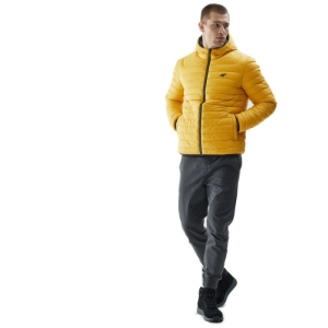 Pánska turistická bunda - 4F-DOWN JACKET-AW23TDJAM242-20S-DEEP BLACK Čierna XXL 1