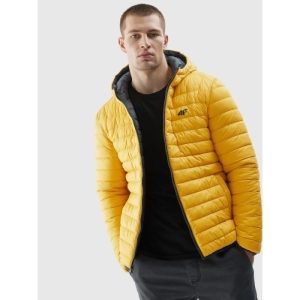 Pánska turistická bunda - 4F-DOWN JACKET-AW23TDJAM242-20S-DEEP BLACK Čierna XXL 2